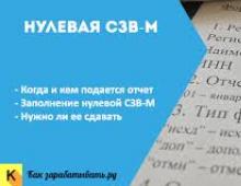 Skjema SZV-M - månedlig rapportering til Pensjonsfondet i Den russiske føderasjonen Innleverer de SP szv m